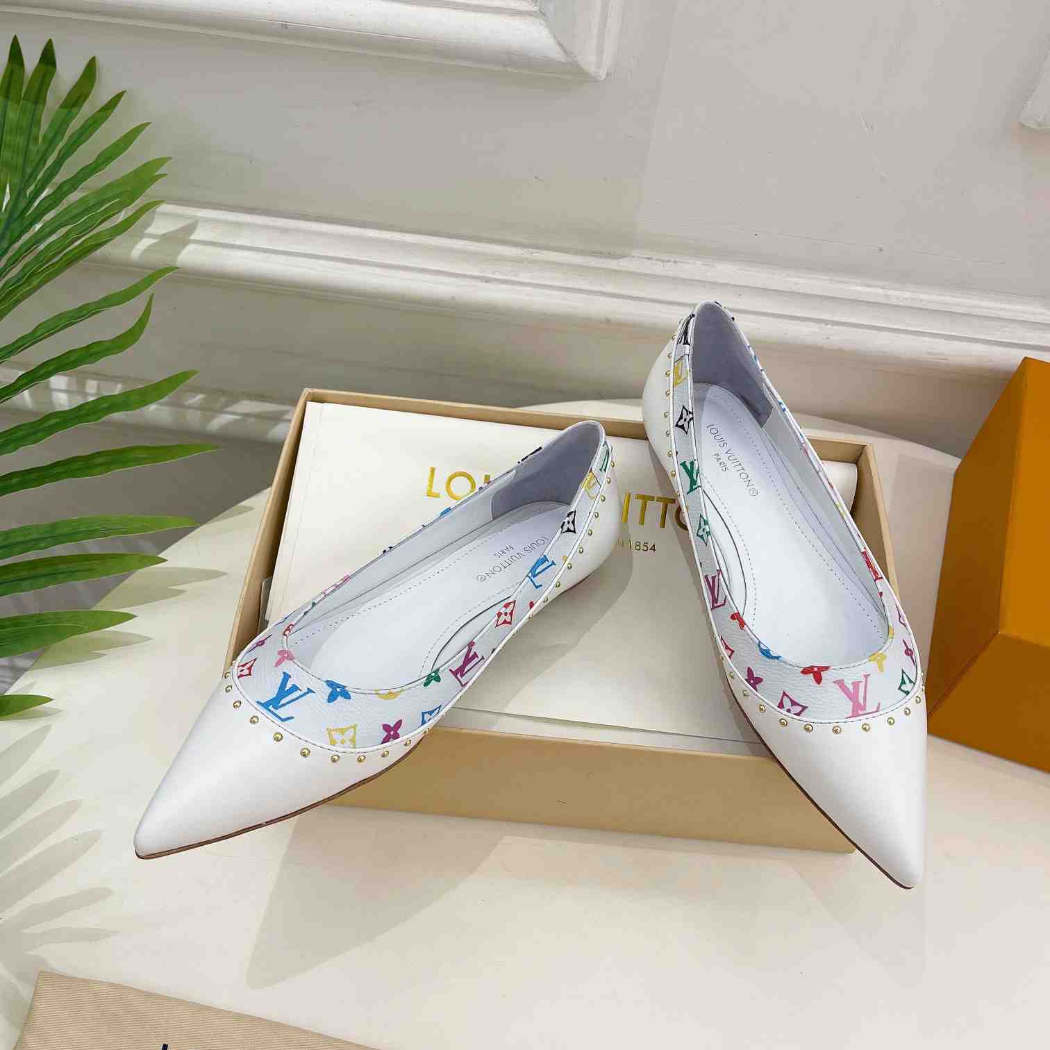 Louis Vuitton Signature Flat Ballerina    - DopestKickz
