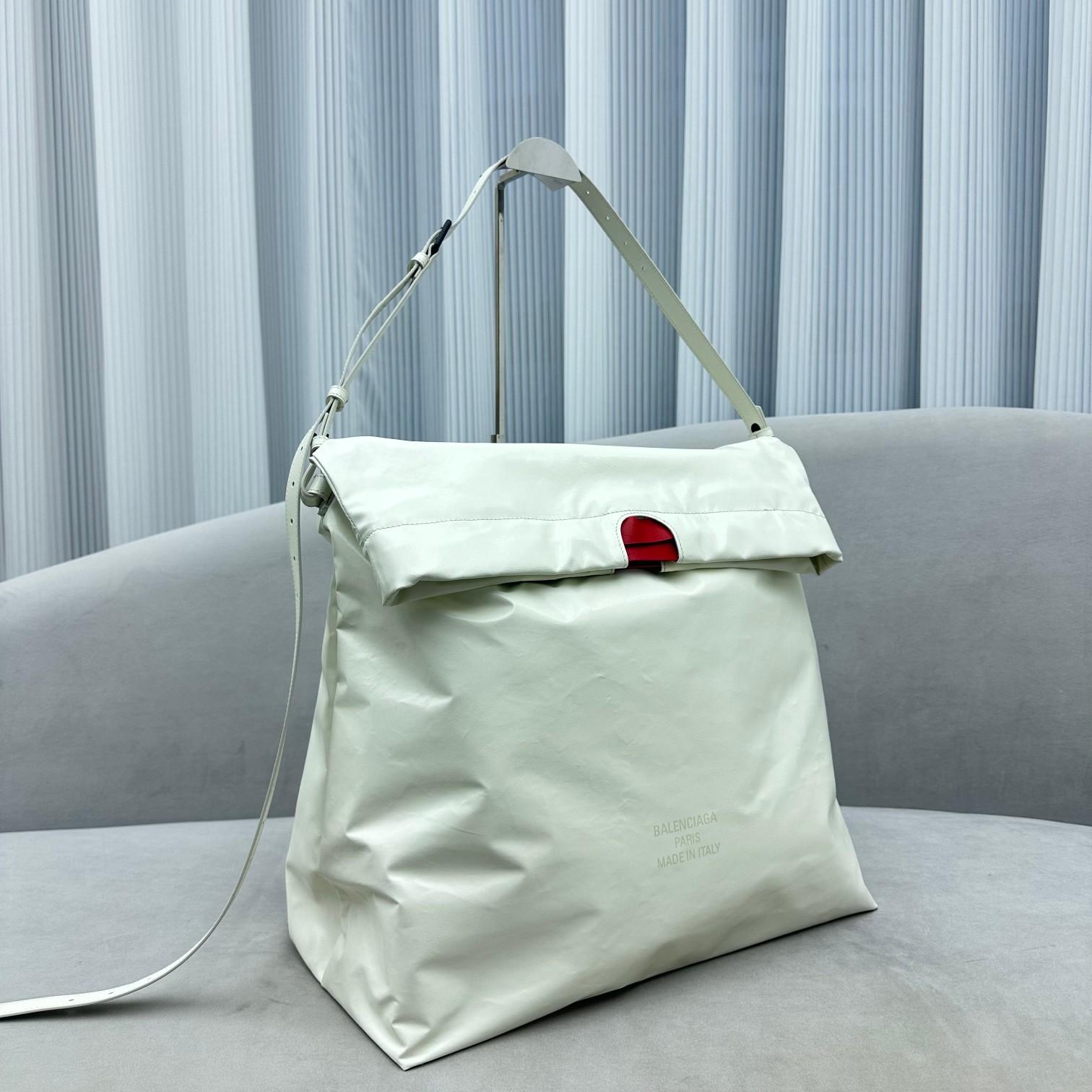 Balenciaga Trash Bag Large Pouch In White(37-40-52cm) - DopestKickz