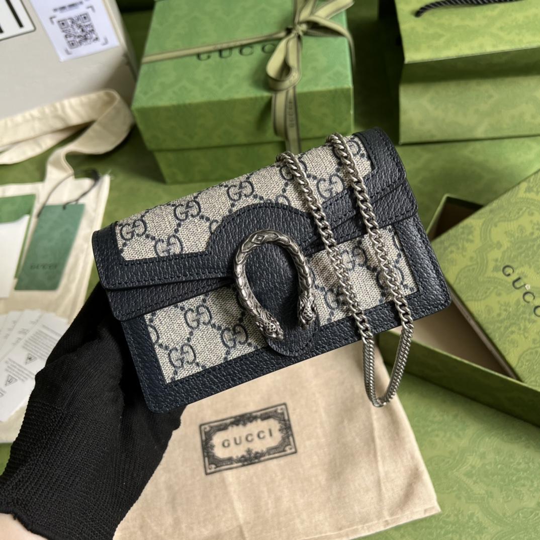 Gucci Dionysus Leather Super Mini Bag(16.5-10-4.5cm)    - DopestKickz