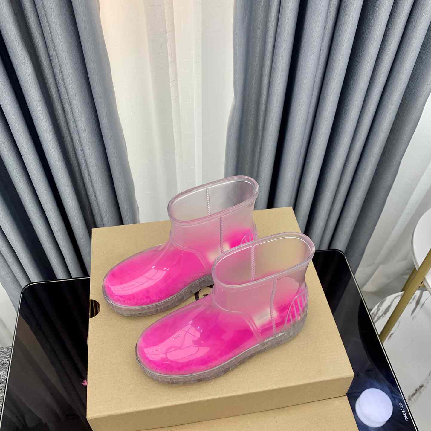 Ugg Drizlita Clear Womens Taffy Pink Fashion Boots - DopestKickz