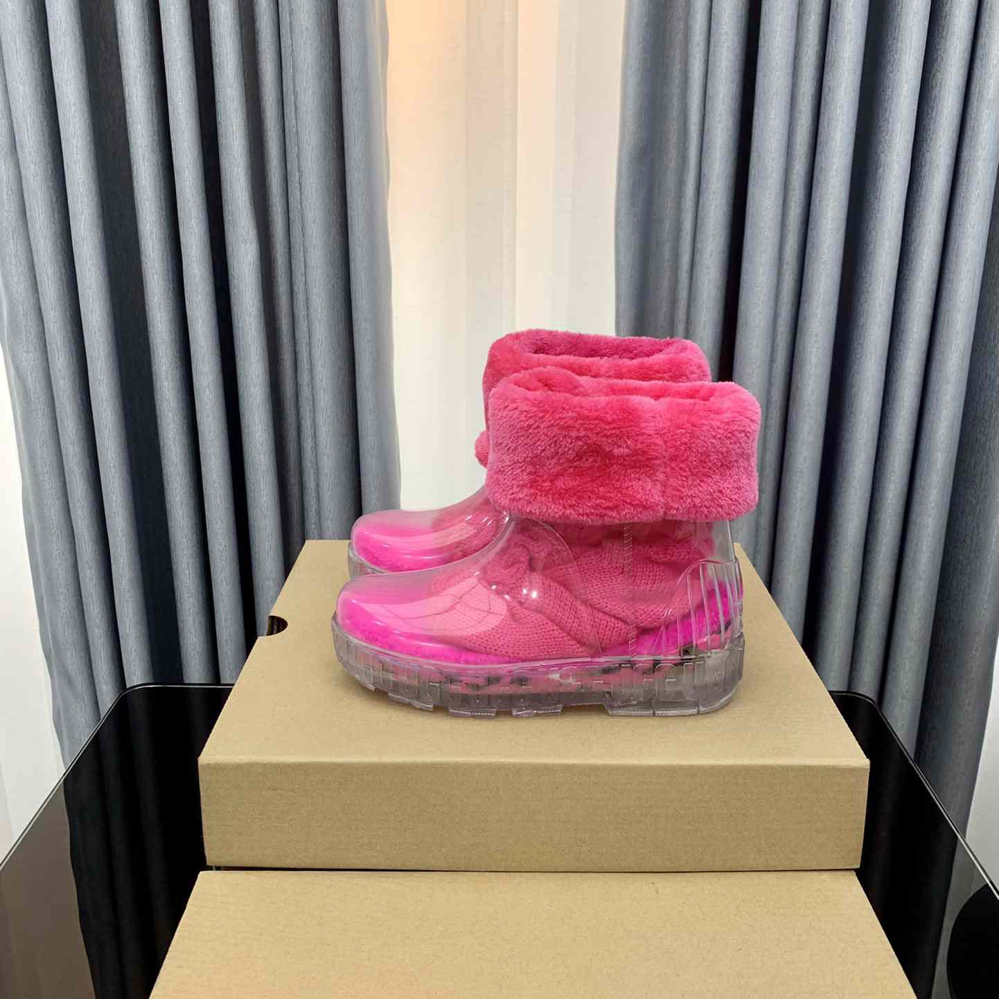 Ugg Drizlita Clear Womens Taffy Pink Fashion Boots - DopestKickz