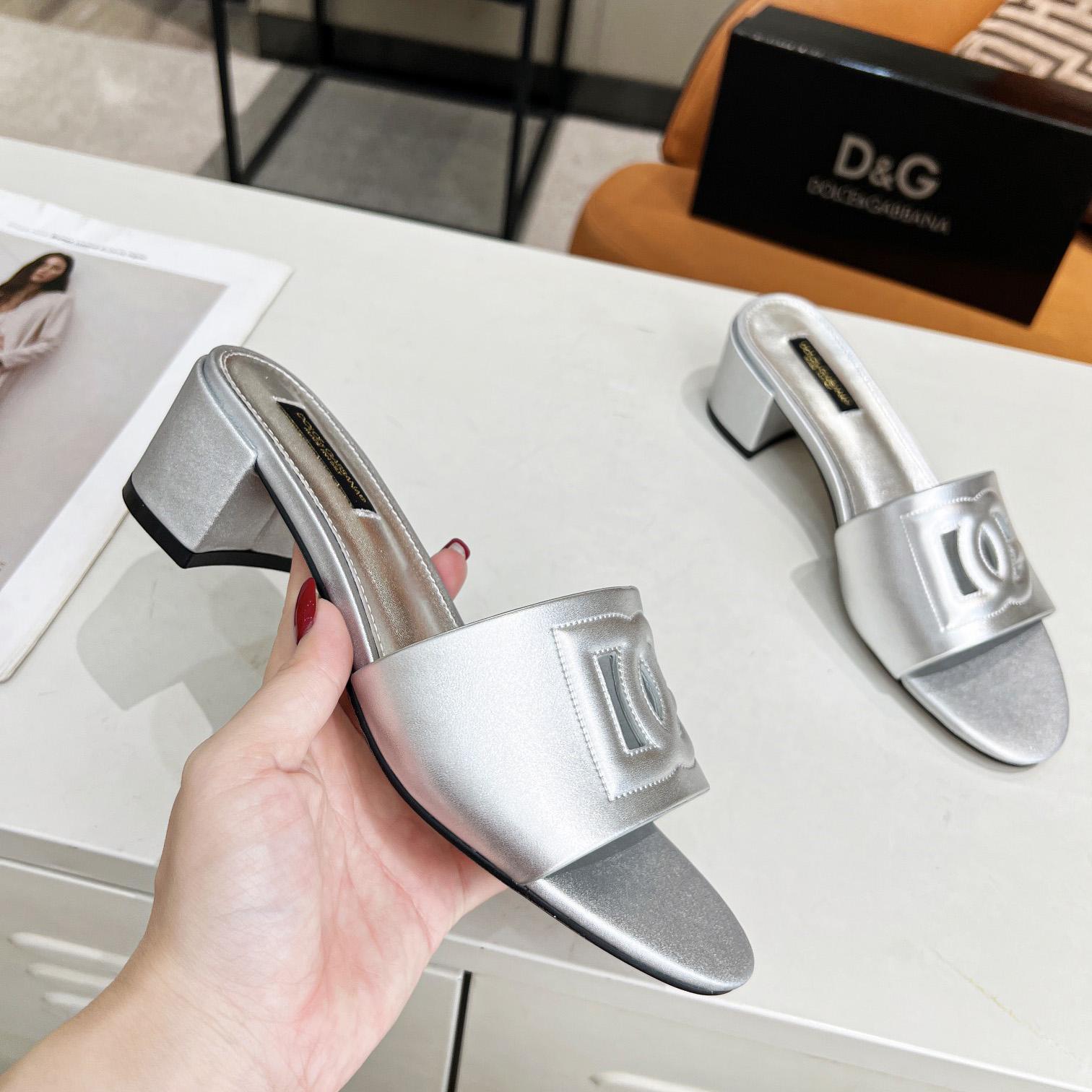 Dolce & Gabbana Calfskin Mules With DG Millennials Logo - DopestKickz