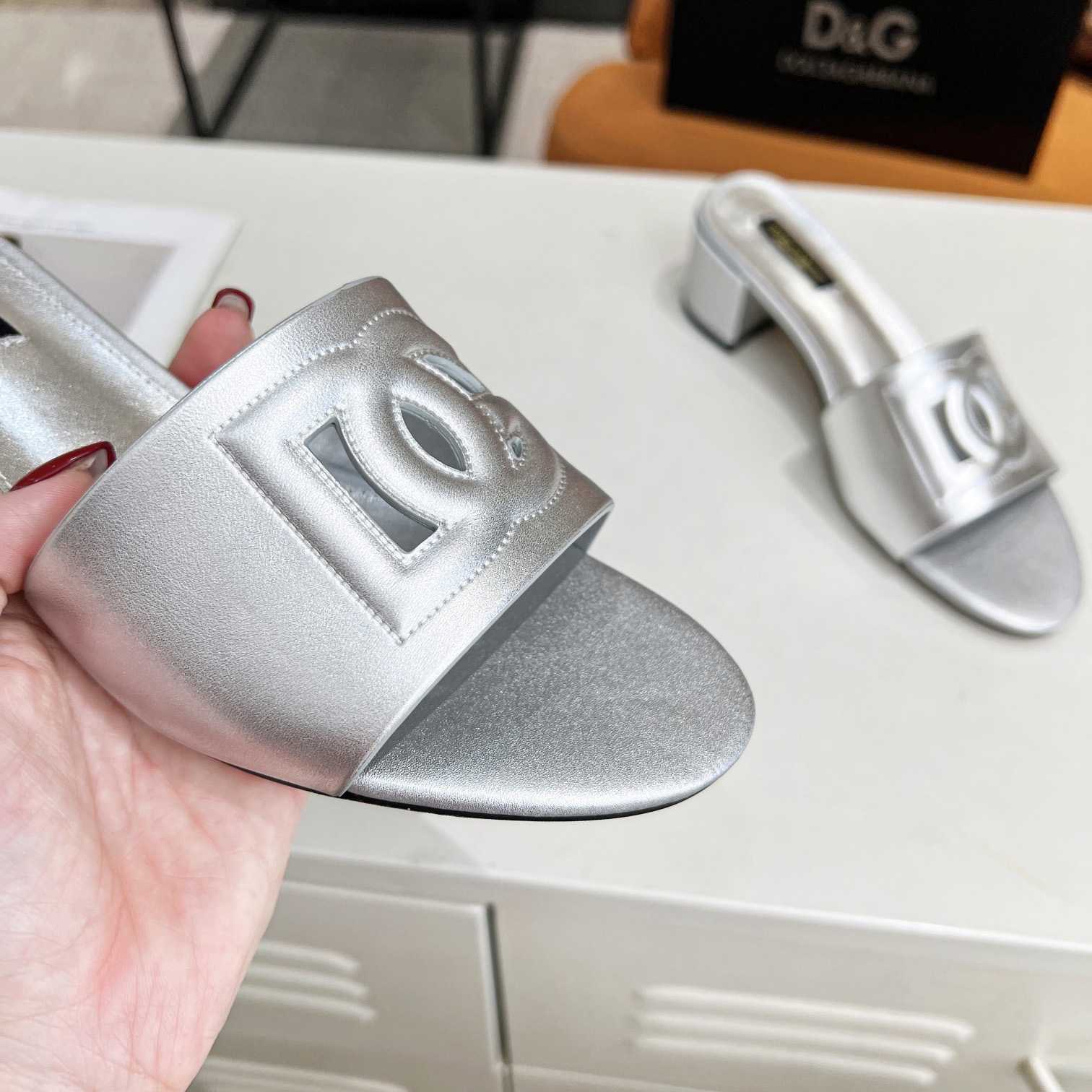 Dolce & Gabbana Calfskin Mules With DG Millennials Logo - DopestKickz