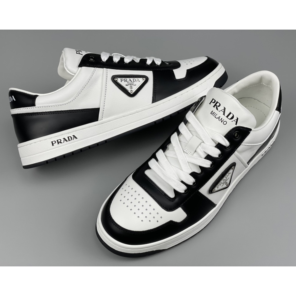 Prada Downtown Leather Sneakers - DopestKickz