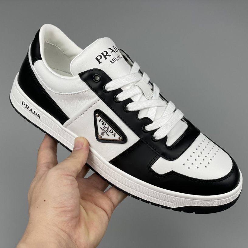 Prada Downtown Leather Sneakers - DopestKickz