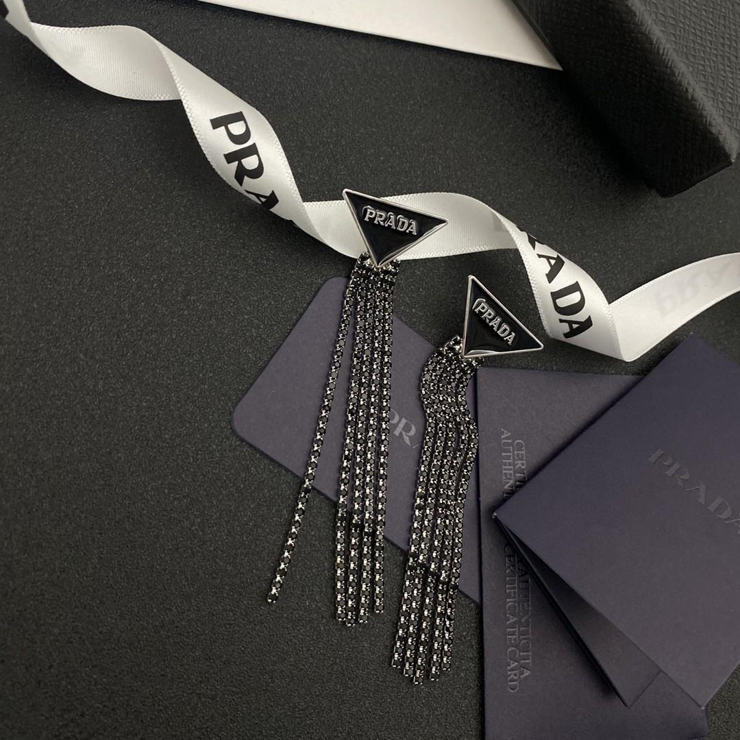 Prada Symbole Drop Earrings - DopestKickz