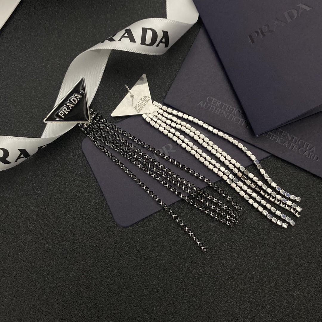 Prada Symbole Drop Earrings - DopestKickz