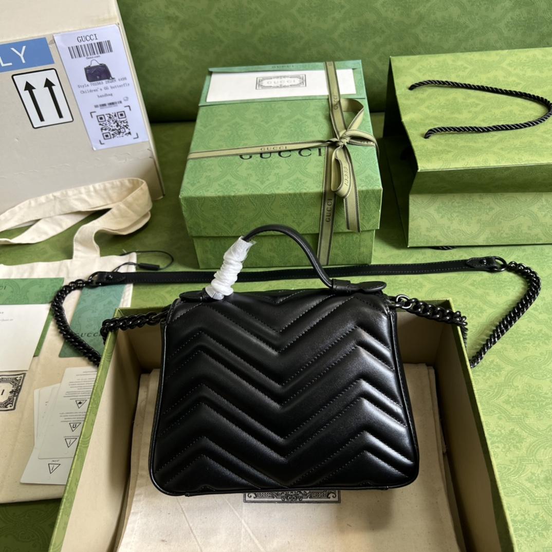 Gucci GG Marmont Mini Top Handle Bag(21-15..5-8cm) - DopestKickz