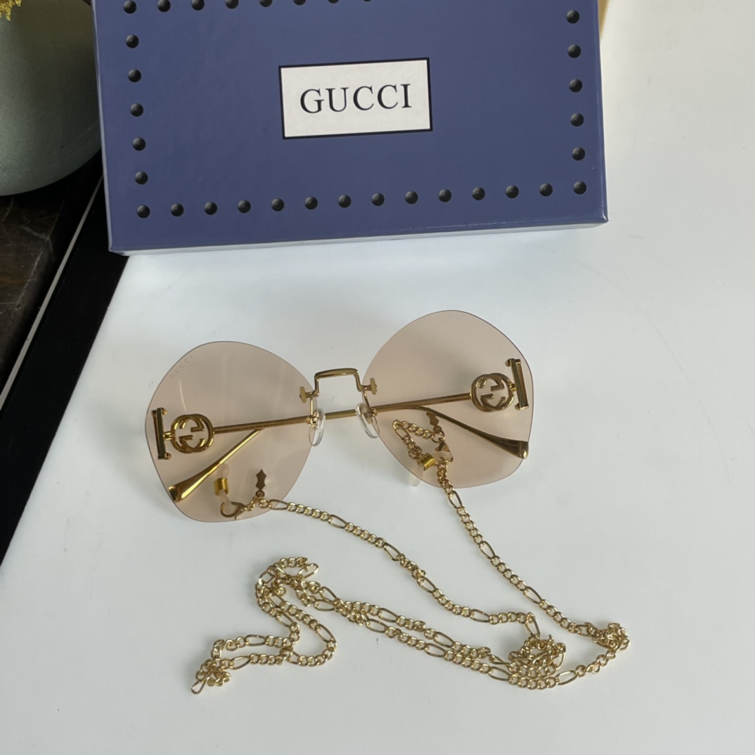 Gucci Geometric-Frame Sunglasses    GG1203S - DopestKickz