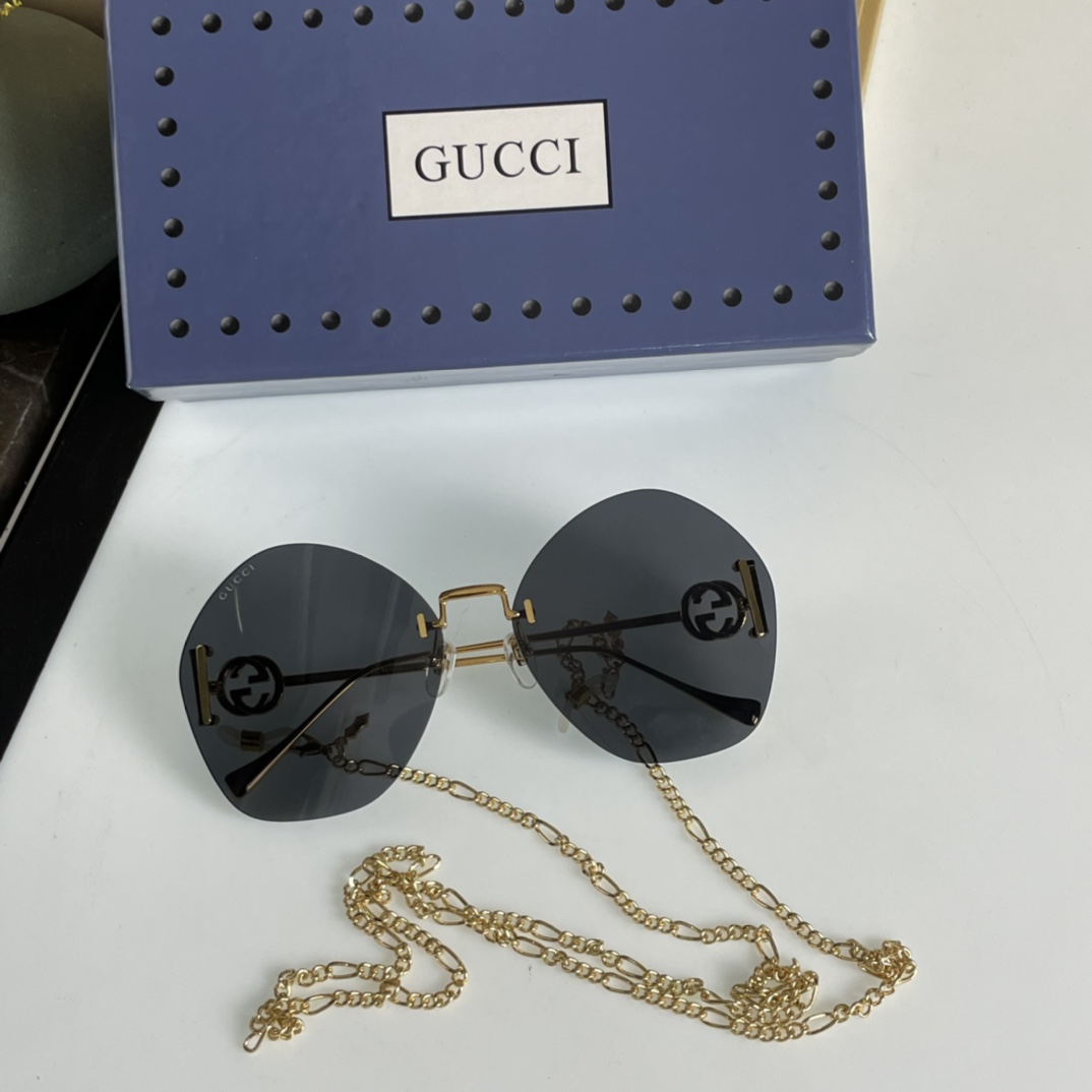 Gucci Geometric-Frame Sunglasses    GG1203S - DopestKickz