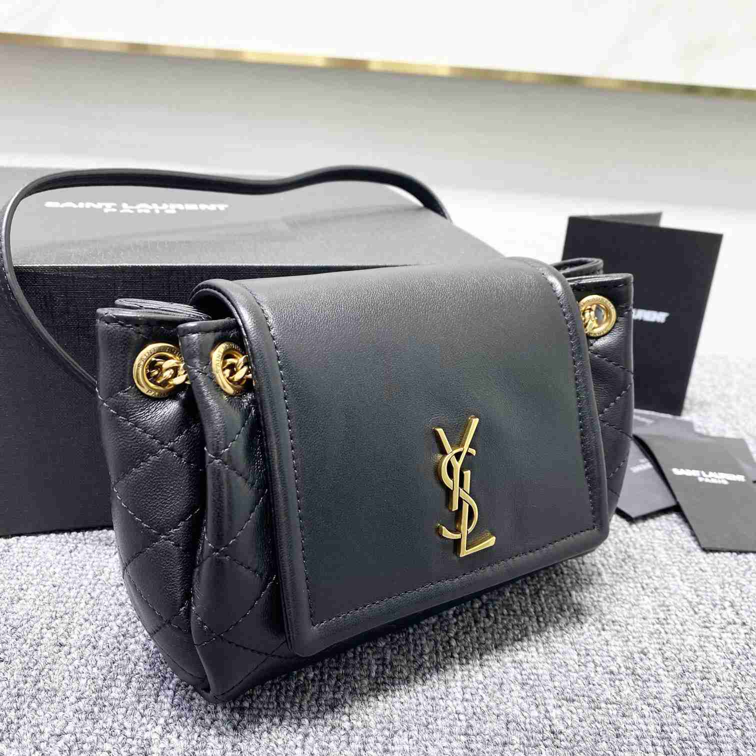 Saint Laurent Mini Nolita In Lambskin - DopestKickz