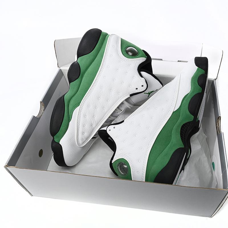 Air Jordan 13 Retro White Green Sneakers      DB6536-113 - DopestKickz