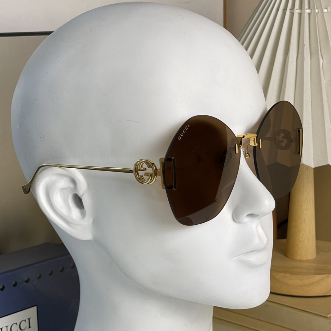 Gucci Geometric-Frame Sunglasses    GG1203S - DopestKickz