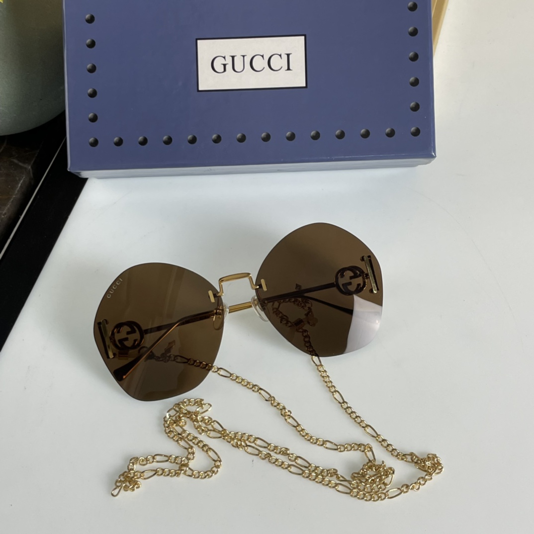 Gucci Geometric-Frame Sunglasses    GG1203S - DopestKickz