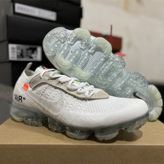 Off-White x Nike Air Vapormax Flyknit 2.0"White/Total/Orange" Sneakers    AA3831-100 - DopestKickz