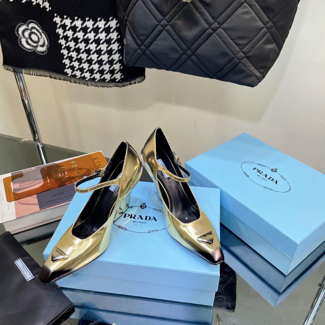 Prada Brushed Leather Pumps - DopestKickz