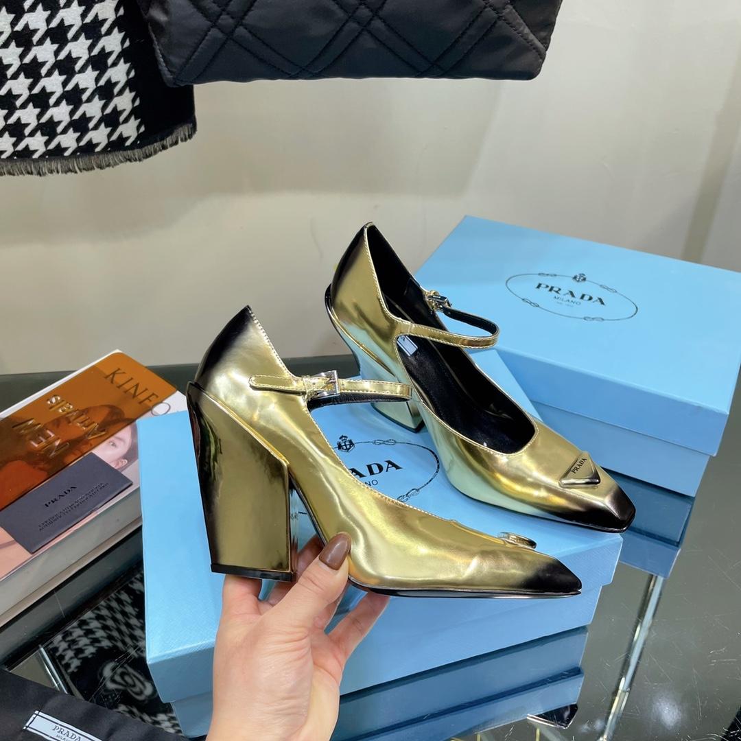 Prada Brushed Leather Pumps - DopestKickz