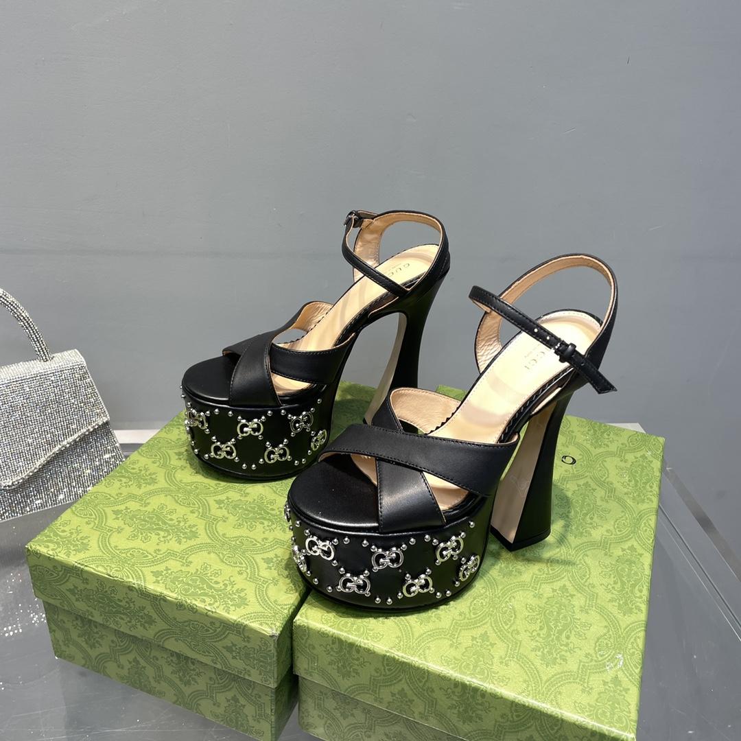 Gucci Women's Interlocking G Studs Sandal - DopestKickz