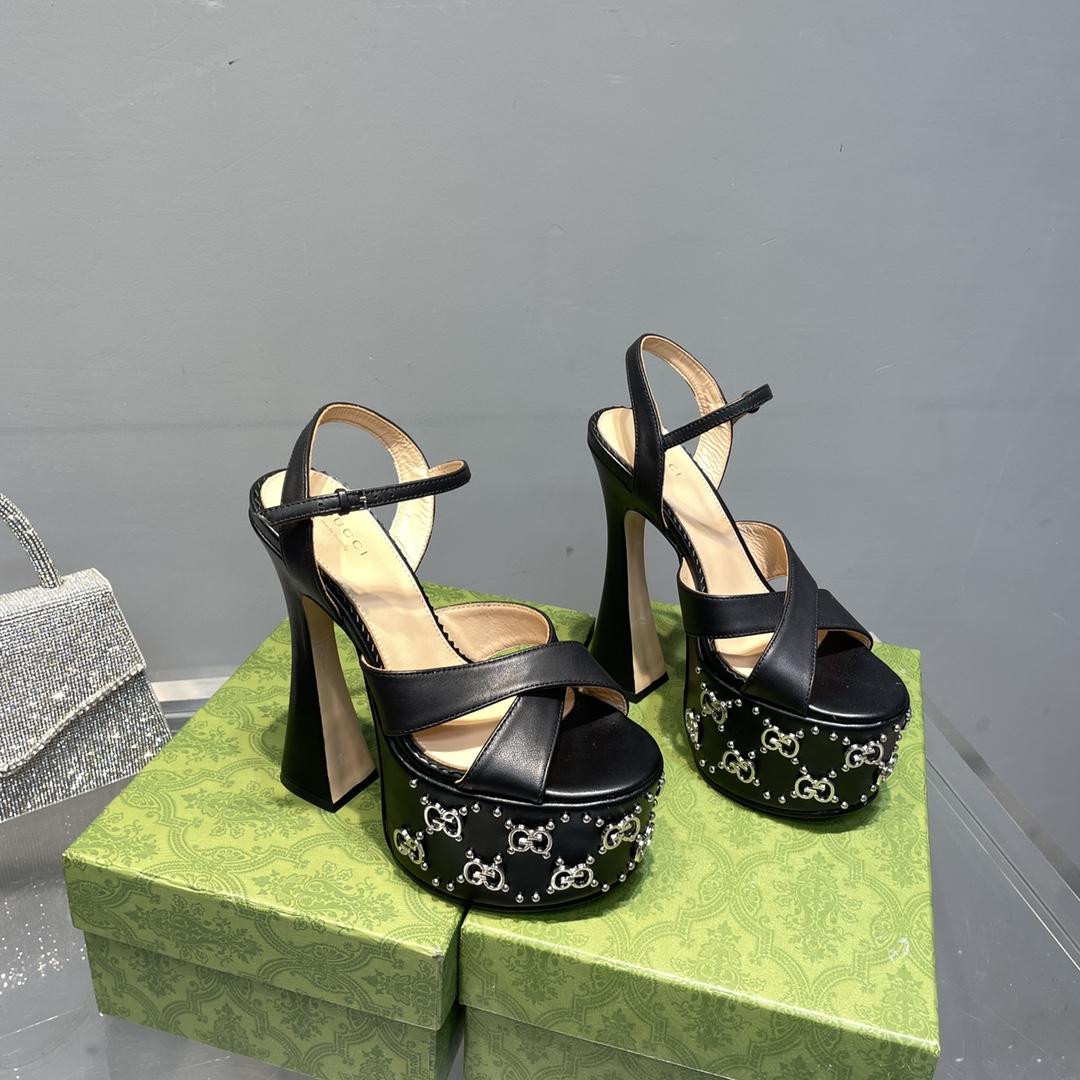 Gucci Women's Interlocking G Studs Sandal - DopestKickz