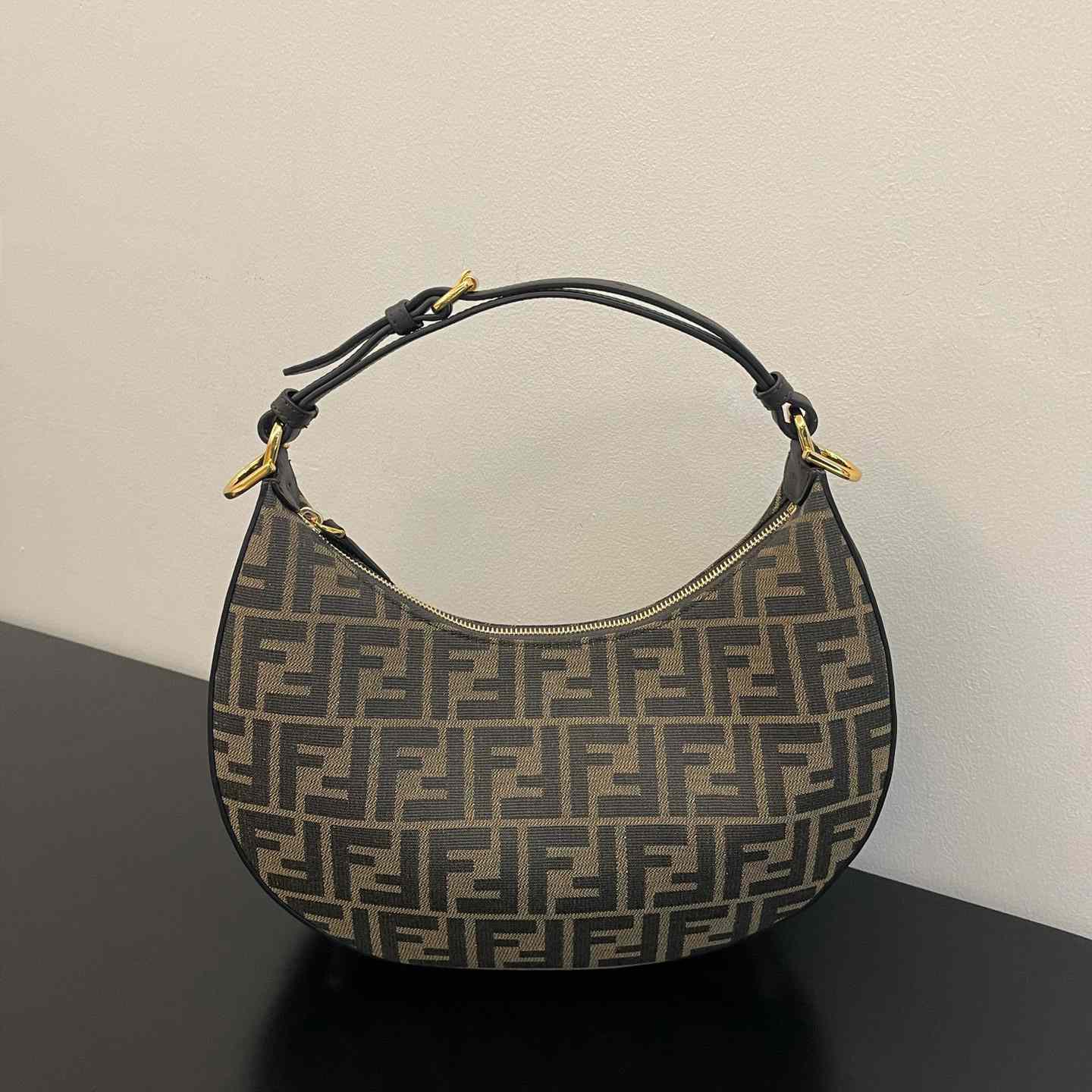 Fendi Fendigraphy Small Brown FF Fabric Bag(29x24.5x10cm) - DopestKickz