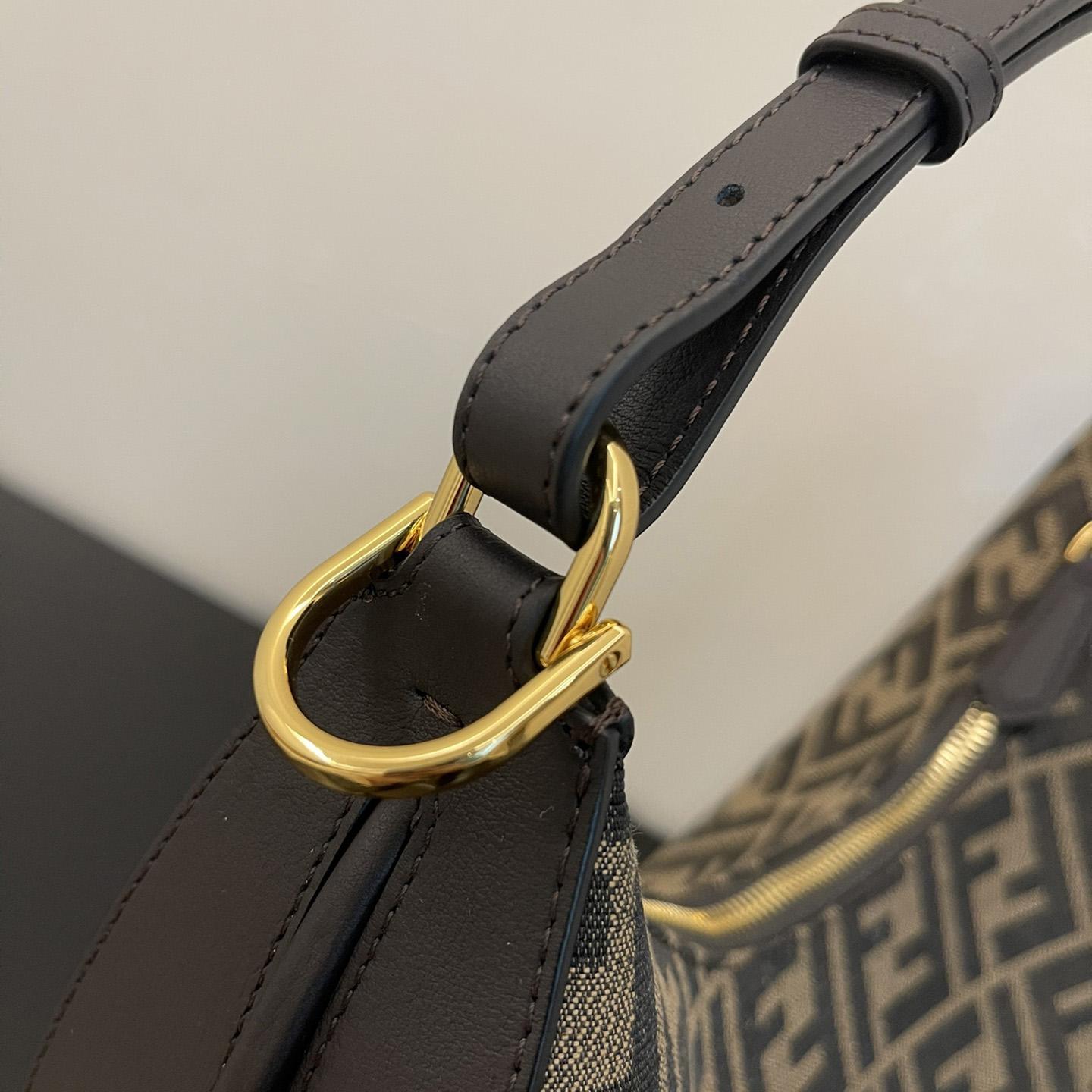 Fendi Fendigraphy Small Brown FF Fabric Bag(29x24.5x10cm) - DopestKickz