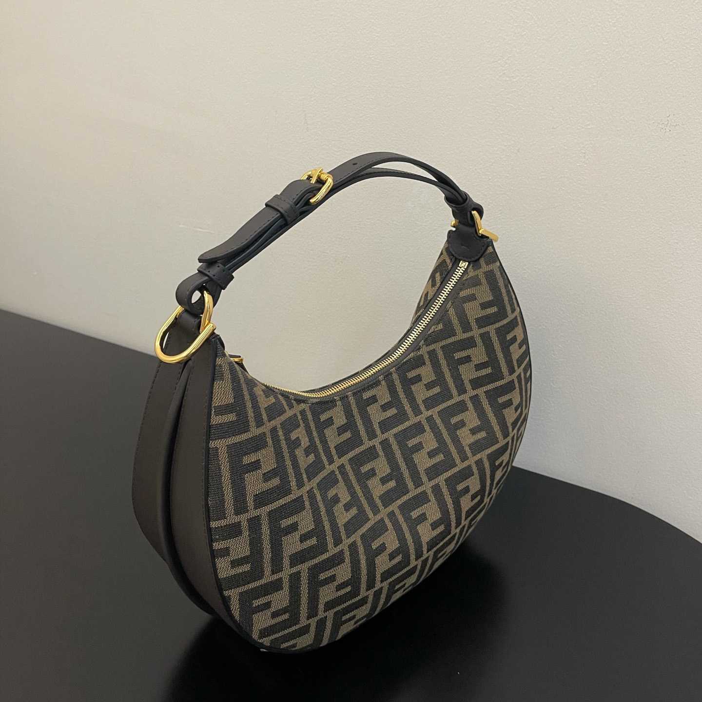 Fendi Fendigraphy Small Brown FF Fabric Bag(29x24.5x10cm) - DopestKickz
