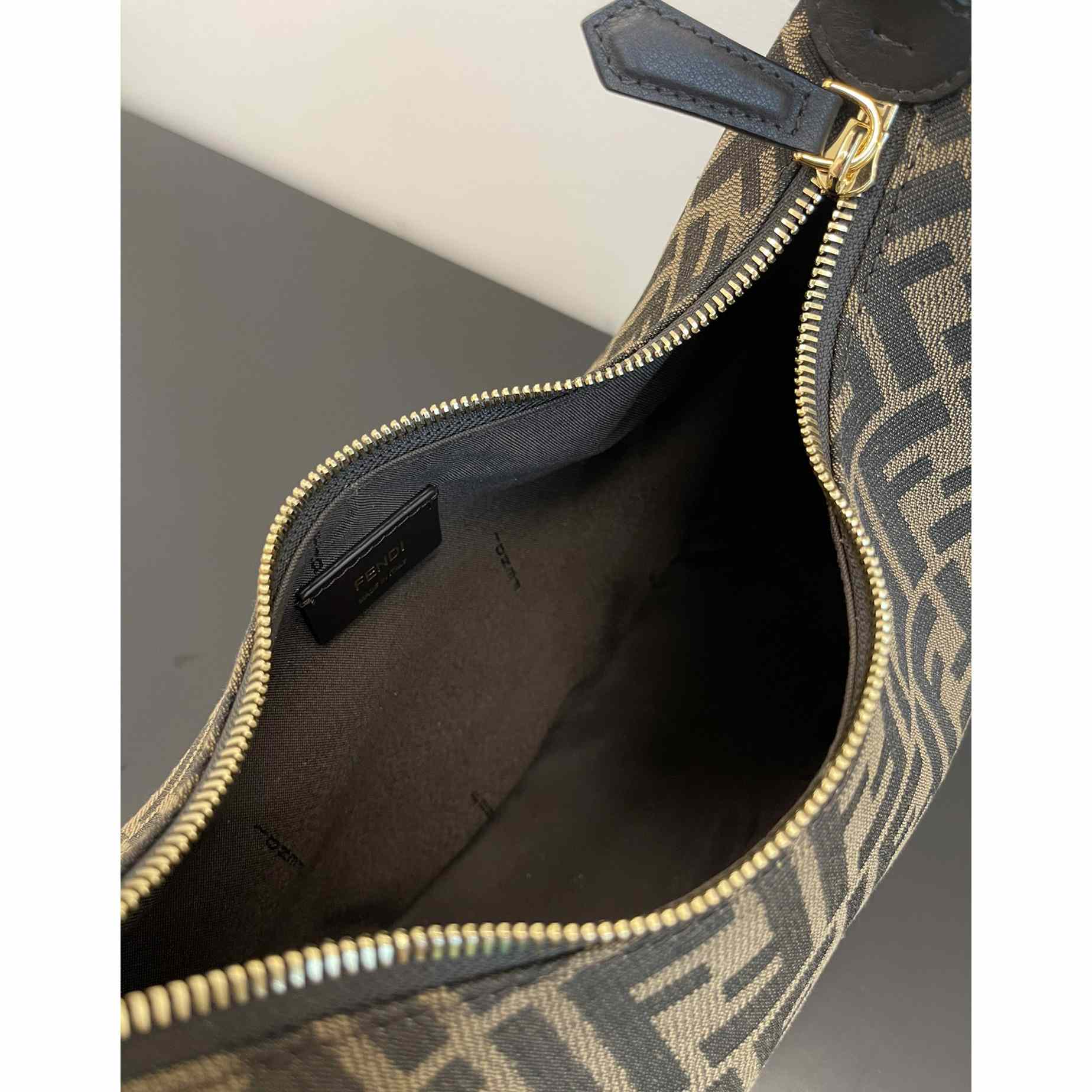 Fendi Fendigraphy Small Brown FF Fabric Bag(29x24.5x10cm) - DopestKickz