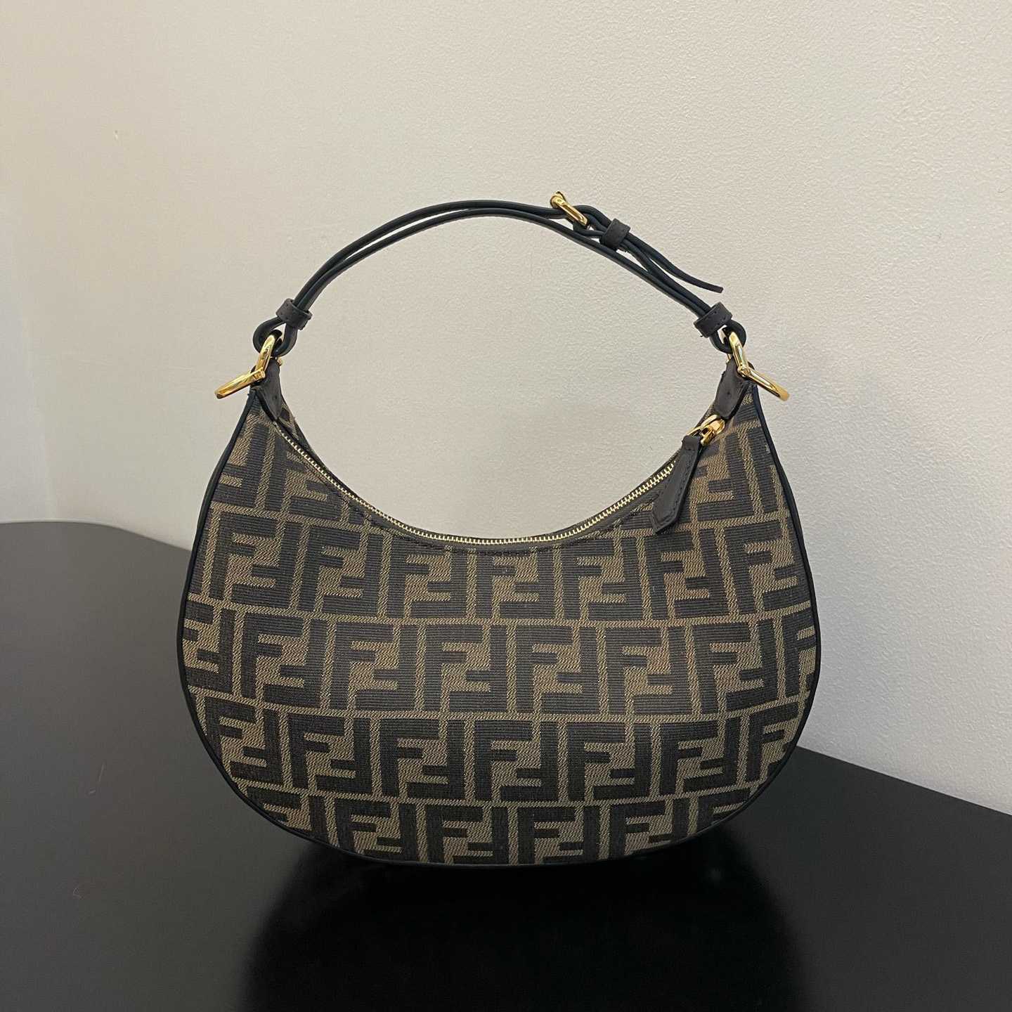 Fendi Fendigraphy Small Brown FF Fabric Bag(29x24.5x10cm) - DopestKickz