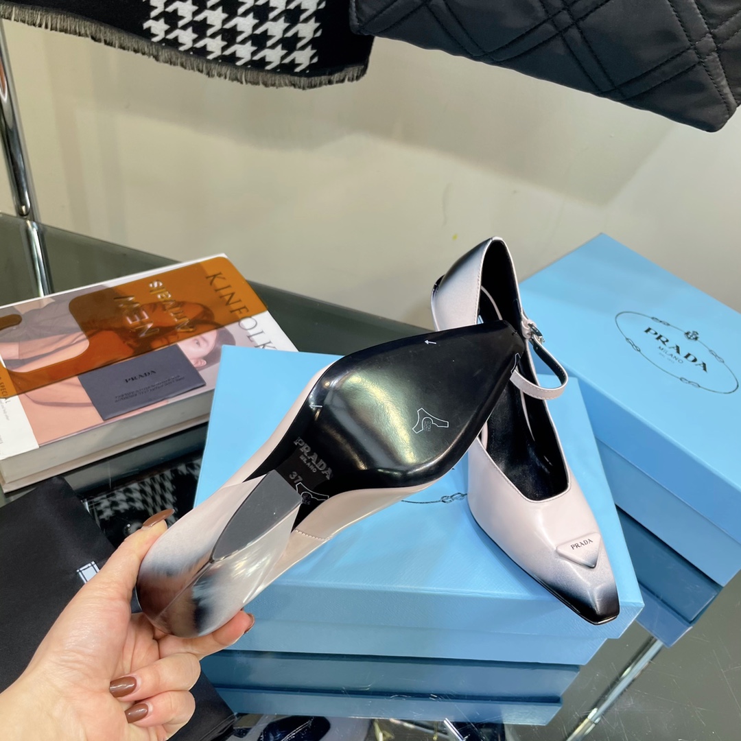 Prada Brushed Leather Pumps - DopestKickz