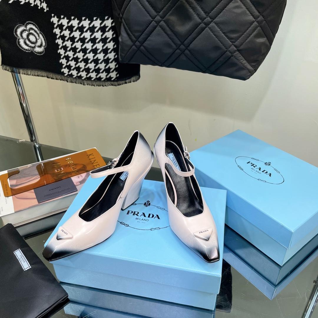 Prada Brushed Leather Pumps - DopestKickz