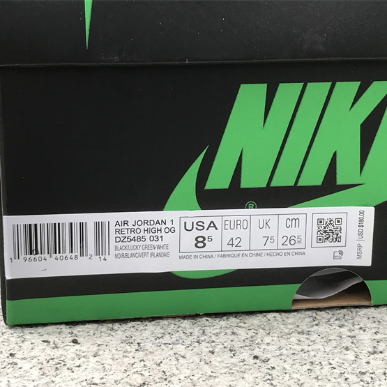 Air Jordan 1 High OG “Lucky Green” Sneaker    DZ5485-031 - DopestKickz