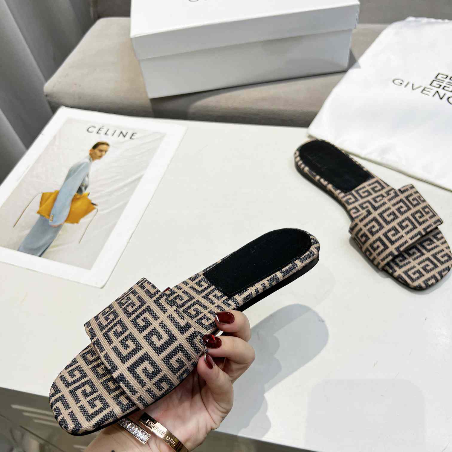 Givenchy 4G Flat Mule Sandals - DopestKickz