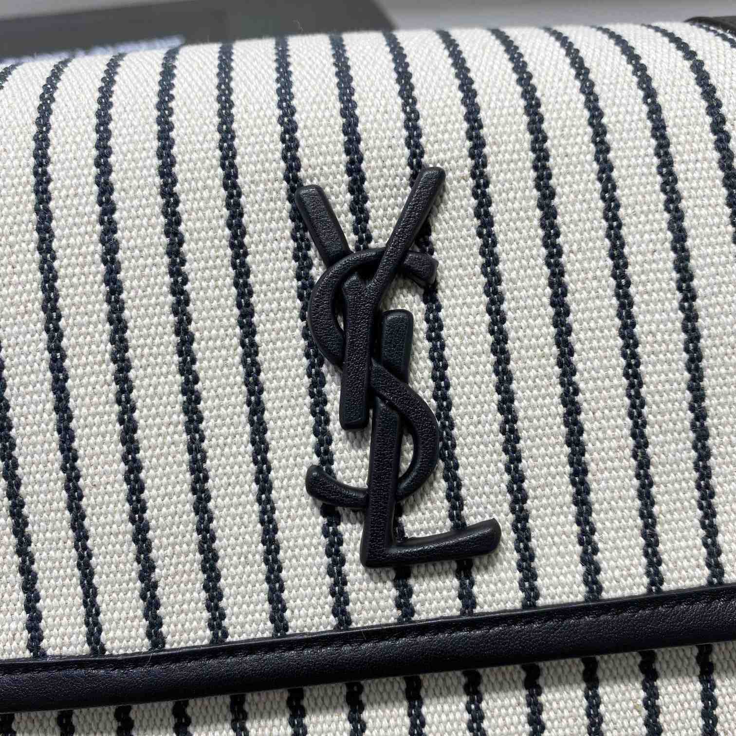 Saint Laurent Women's Niki Small Striped Canvas Shoulder Bag (22cm) - DopestKickz