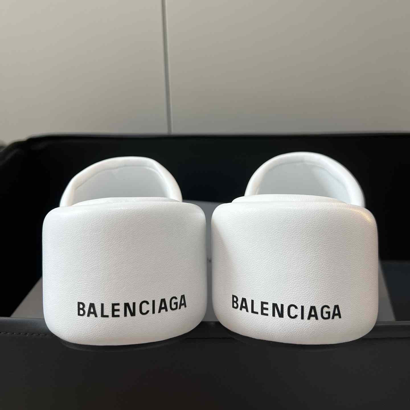Balenciaga White Rise Wedge Sandals - DopestKickz