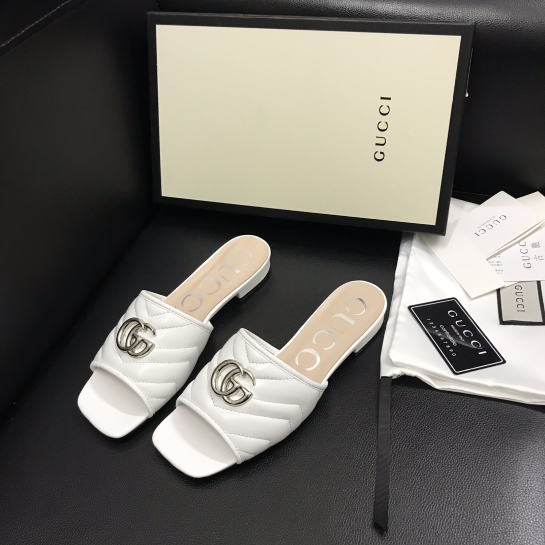 Gucci Women's Slide With Double G - DopestKickz