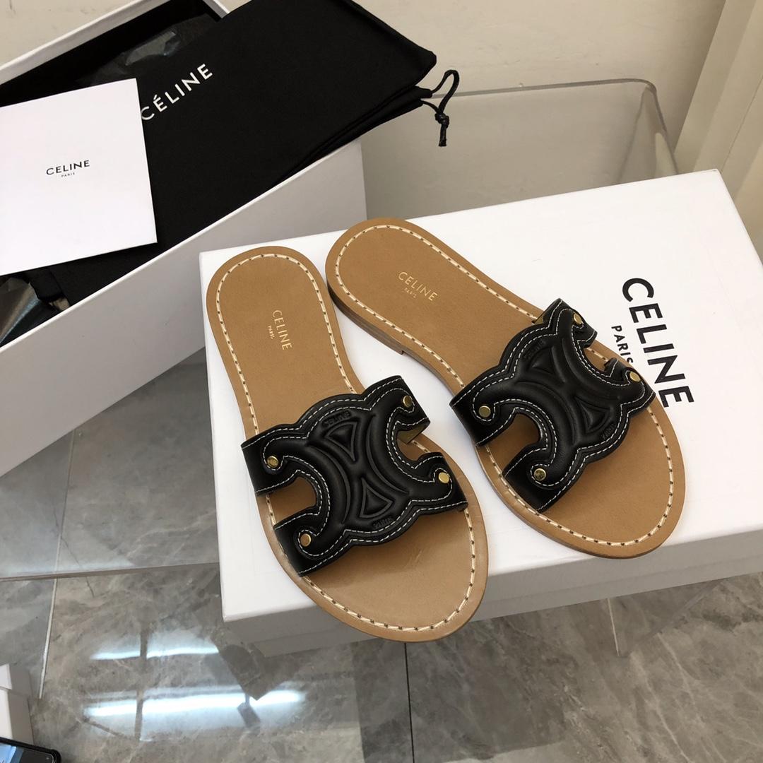 Celine Triomphe Mule In Calfskin - DopestKickz
