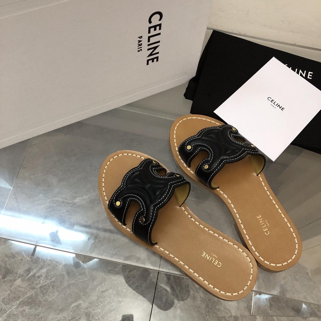 Celine Triomphe Mule In Calfskin - DopestKickz