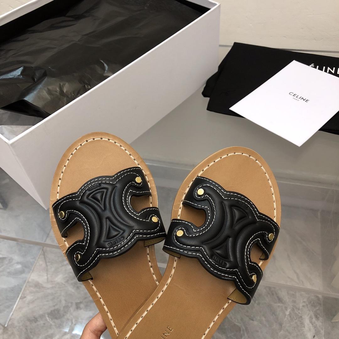 Celine Triomphe Mule In Calfskin - DopestKickz