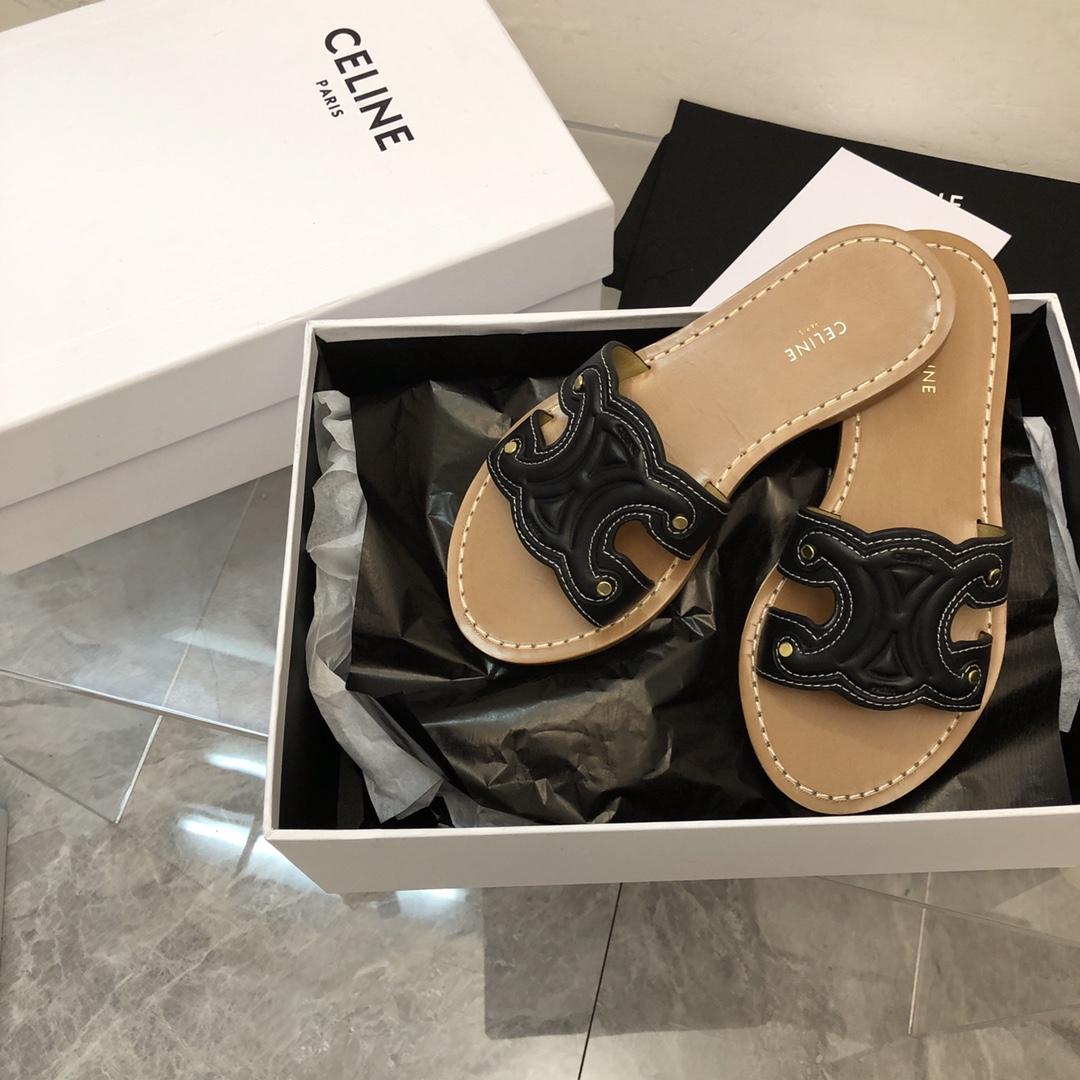 Celine Triomphe Mule In Calfskin - DopestKickz