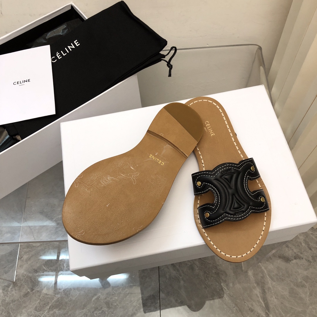 Celine Triomphe Mule In Calfskin - DopestKickz