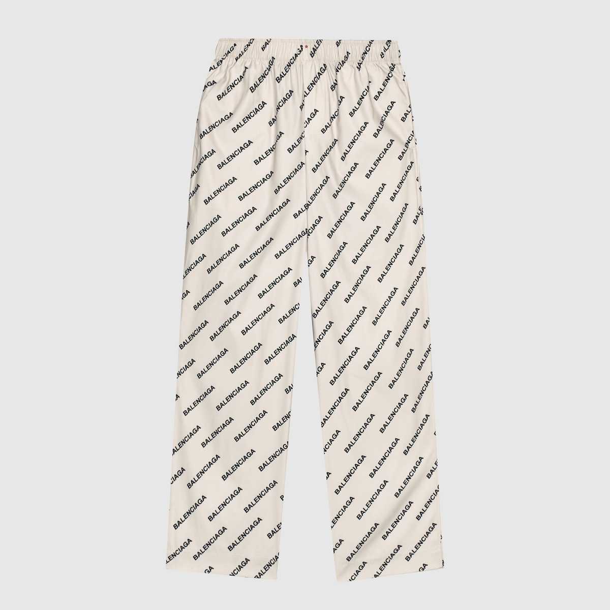 Balenciaga Logo Print Pyjama Trousers - DopestKickz