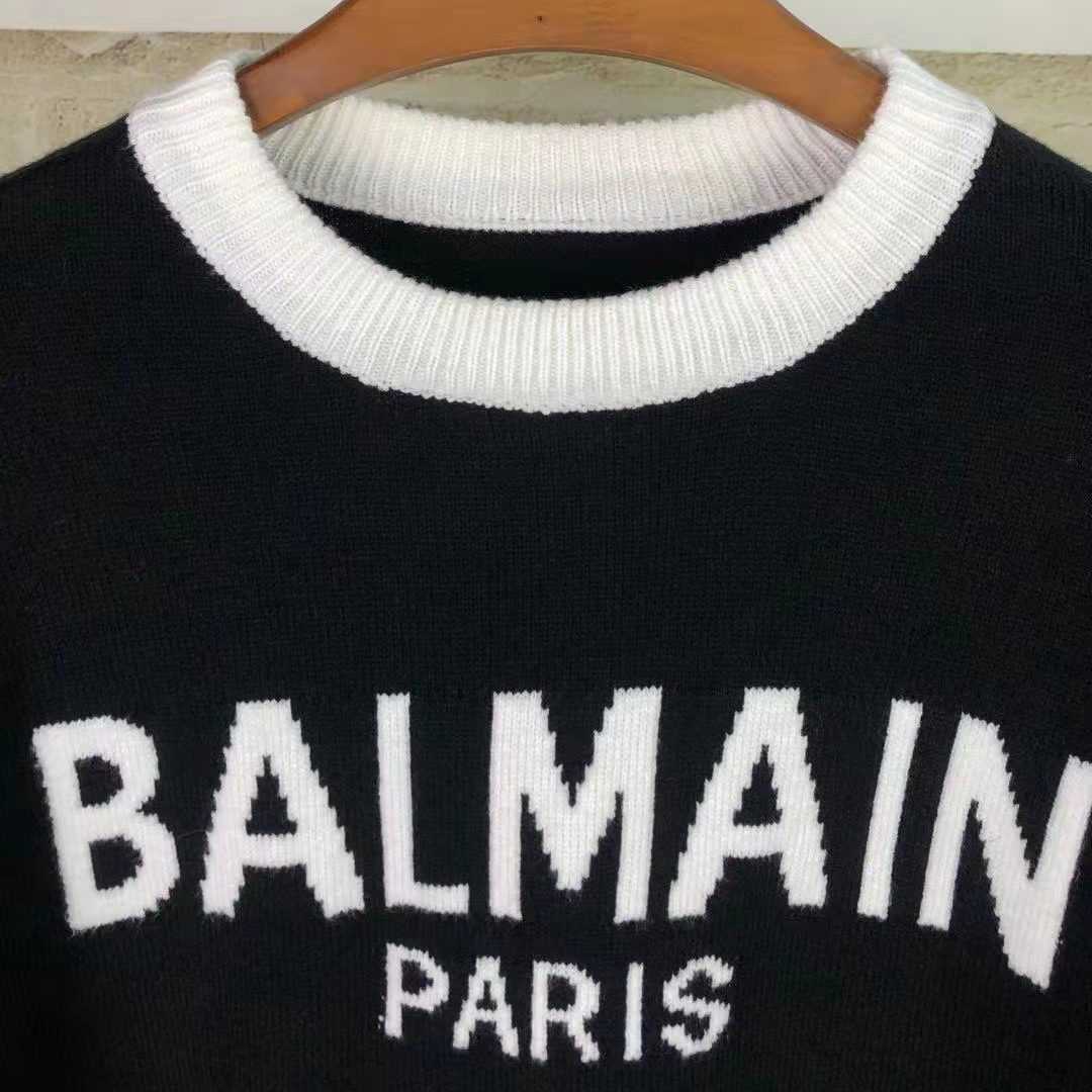 Balmain Wool Jumper With Balmain Logo - DopestKickz
