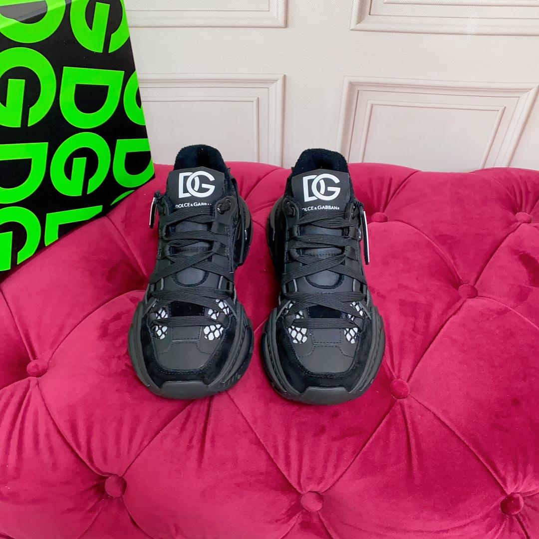 Dolce & Gabbana Mixed-Material Airmaster Sneakers - DopestKickz