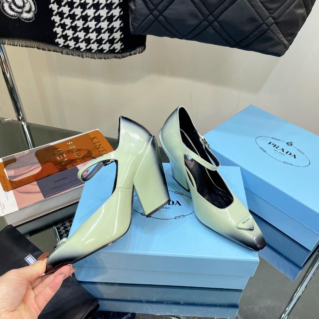 Prada Brushed Leather Pumps - DopestKickz