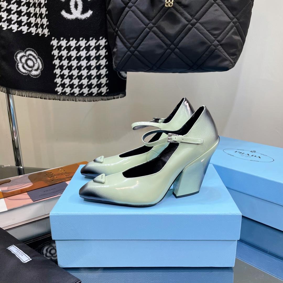Prada Brushed Leather Pumps - DopestKickz