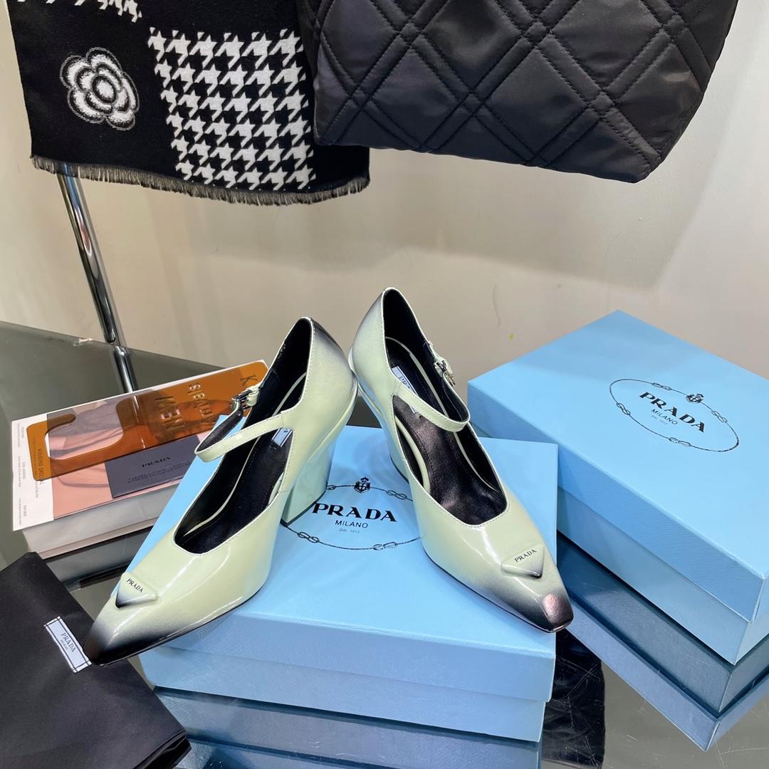 Prada Brushed Leather Pumps - DopestKickz