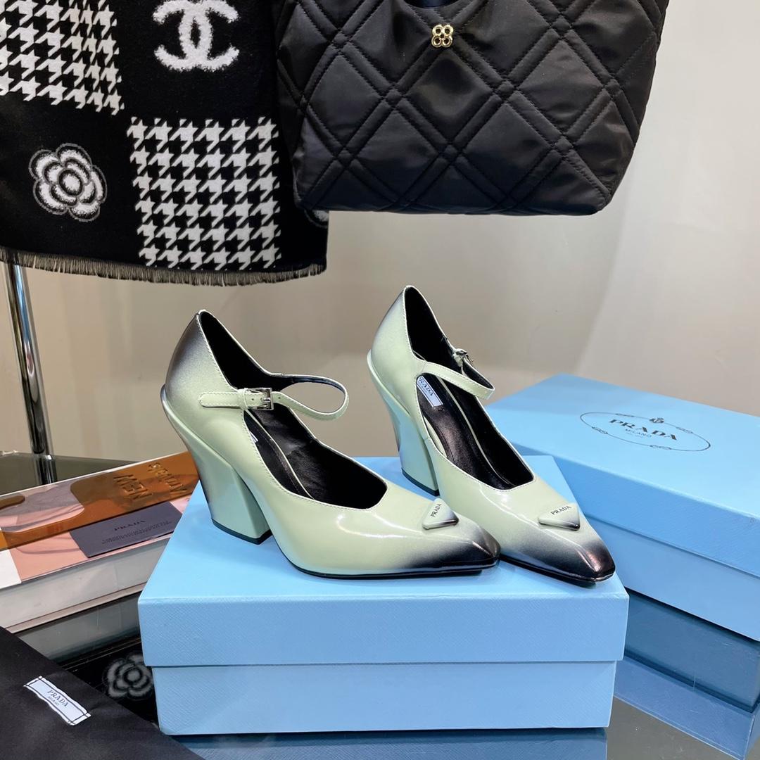 Prada Brushed Leather Pumps - DopestKickz