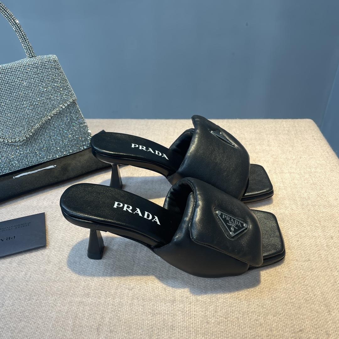 Prada Soft Padded Nappa Sandals - DopestKickz
