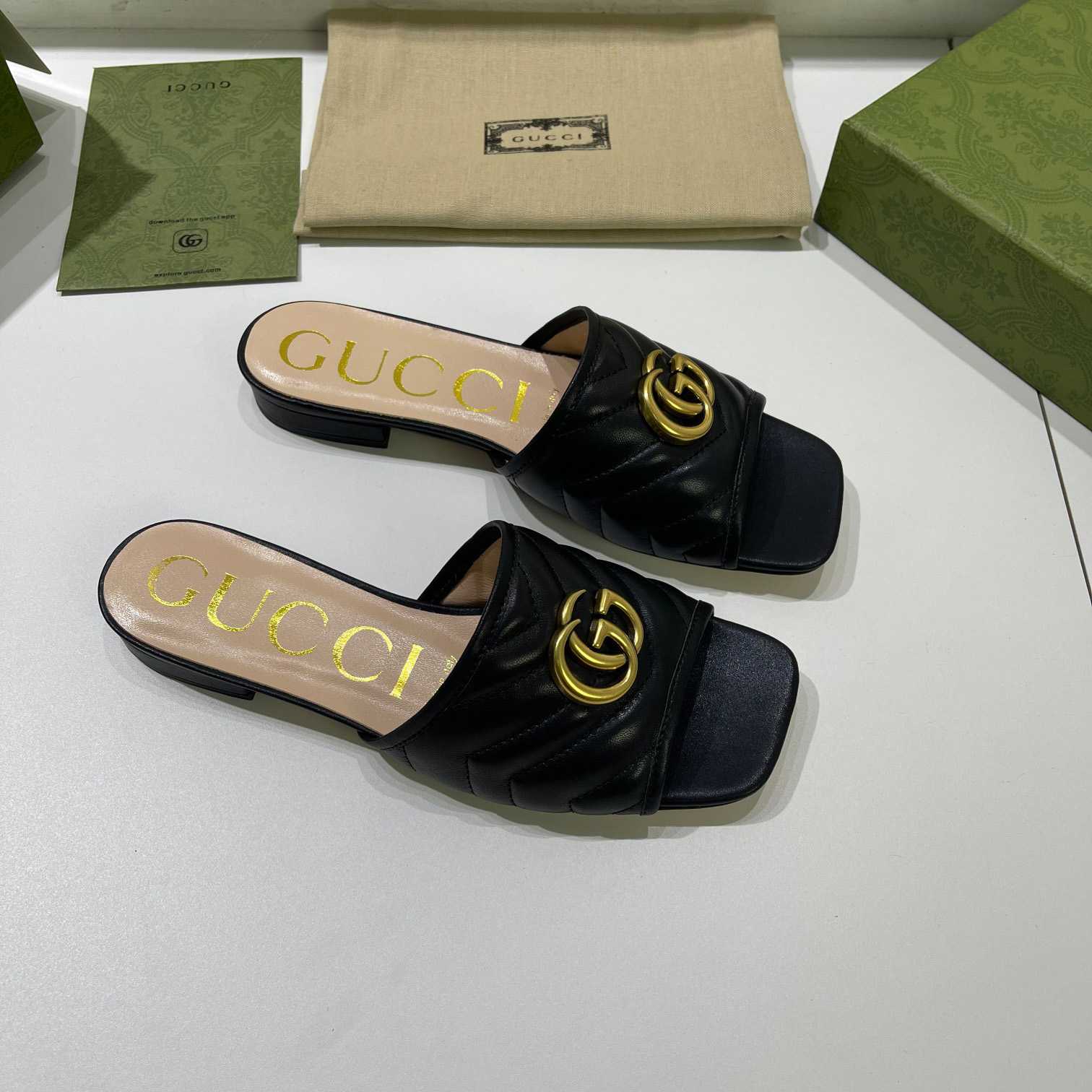 Gucci Women's Slide With Double G - DopestKickz