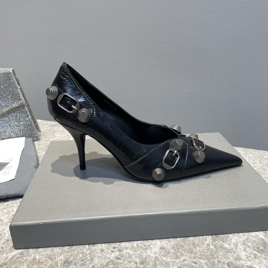 Balenciaga Cagole 90mm Pump In Black - DopestKickz